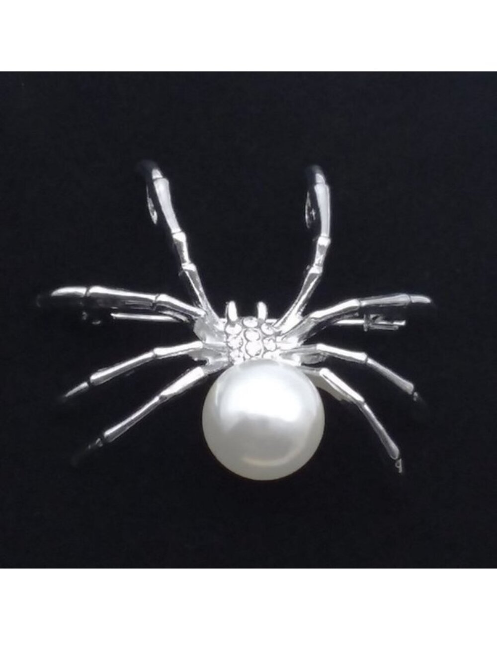 Spider Brooch Pearl Rhinestones Versatle to Pendant Trendy Stylish Glam Stunning